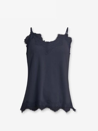 Coster Copenhagen Coster Copenhagen Lace Top night sky blue Coster Copenhagen Coster Copenhagen Lace Top night sky blue