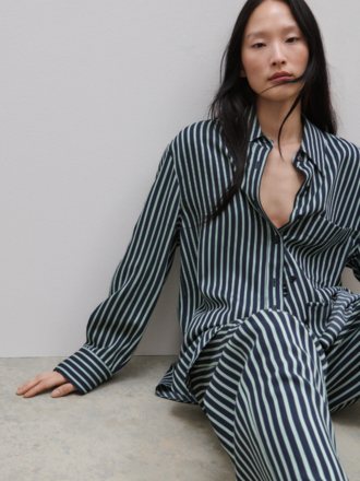Closed Closed Oversized Striped Shirt dark night Closed Closed Oversized Striped Shirt dark night