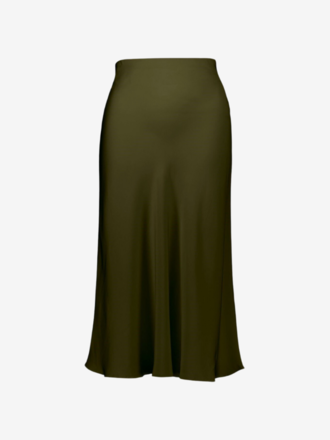 Allude Allude Silk Slip Skirt khaki Allude Allude Silk Slip Skirt khaki