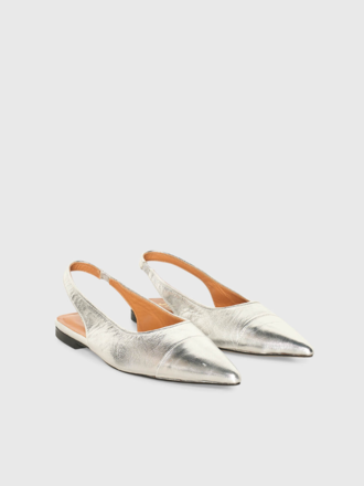 Janice Janice Slingback Loafer Leer zilver Janice Janice Slingback Loafer Leer zilver