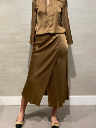 La Salle La Salle Long Wrap Skirt biscuit La Salle La Salle Long Wrap Skirt biscuit