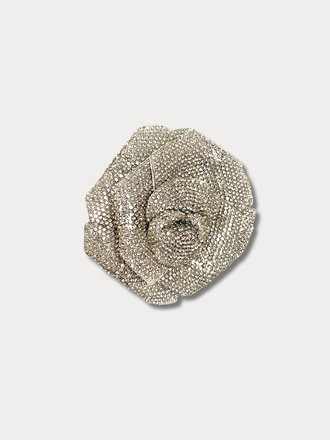 Broche Haarspeld Bloem zilver Broche Haarspeld Bloem zilver