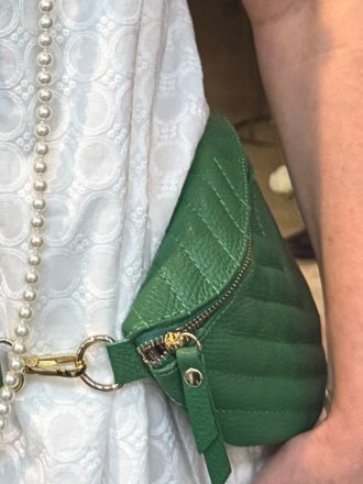 Leren Cross Body Tas groen Leren Cross Body Tas groen