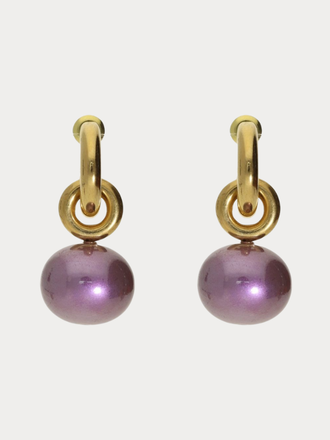Camps & Camps Camps & Camps Oorringen  Oval Pearl Purple Camps & Camps Camps & Camps Oorringen  Oval Pearl Purple