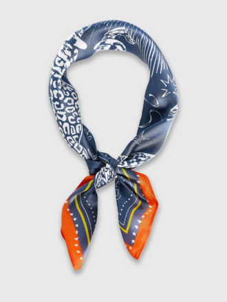 Janice Janice Effron blauw panterprint Janice Janice Effron blauw panterprint