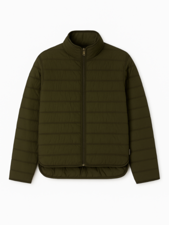 Closed Closed Quilted Zip Jacket forest green Closed Closed Quilted Zip Jacket forest green