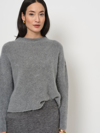 La Salle La Salle Long Sleeve Crew Neck Sweater grey La Salle La Salle Long Sleeve Crew Neck Sweater grey