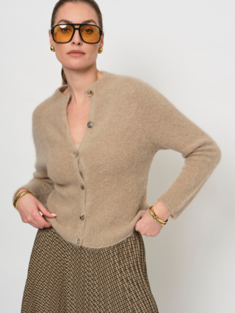 La Salle La Salle Boxy Cardigan sand La Salle La Salle Boxy Cardigan sand