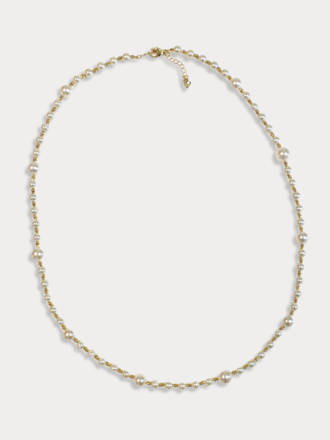 Parelketting lang kleine en grote kraal Parelketting lang kleine en grote kraal