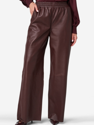 IBANA Ibana Payten Leren Broek burgundy IBANA Ibana Payten Leren Broek burgundy