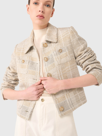 Janice Janice Tatum Tweed Lurex Jack grijs Janice Janice Tatum Tweed Lurex Jack grijs