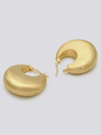 ADORN ADORN Moon Drop Earring Large gold satin polish ADORN ADORN Moon Drop Earring Large gold satin polish
