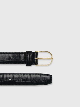 Janice Janice Chase Riem Croco zwart goud Janice Janice Chase Riem Croco zwart goud
