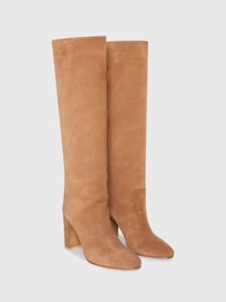 Janice Janice Roman Hoog Suede Laars cognac Janice Janice Roman Hoog Suede Laars cognac