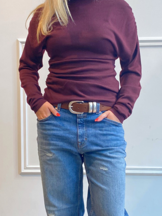 IBANA Ibana Kami Trui burgundy IBANA Ibana Kami Trui burgundy