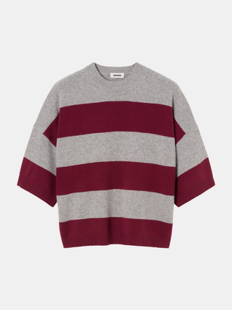 Zenggi Amsterdam Zenggi Amsterdam Fine Wool Dawson Top grey melange stripe Zenggi Amsterdam Zenggi Amsterdam Fine Wool Dawson Top grey melange stripe