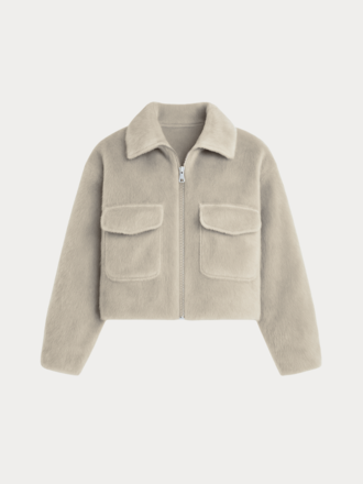 Pride To Be Pride To Be Vana Mink Fake Fur Jacket light grey Pride To Be Pride To Be Vana Mink Fake Fur Jacket light grey