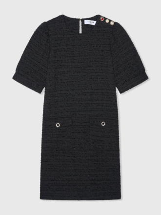 Janice Janice Howard Jurk A-lijn Tweed zwart Janice Janice Howard Jurk A-lijn Tweed zwart