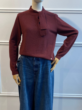 Niù Niù Sweater with Scarf camelia Niù Niù Sweater with Scarf camelia