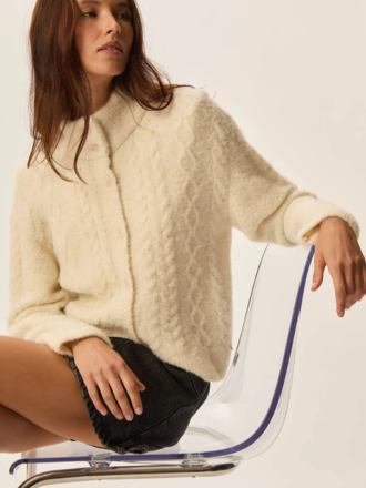 Des Petits Hauts Des Petits Hauts Croquito Cardigan ecru Des Petits Hauts Des Petits Hauts Croquito Cardigan ecru