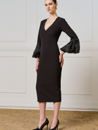 ACCESS ACCESS Jurk V-hals zwart ACCESS ACCESS Jurk V-hals zwart