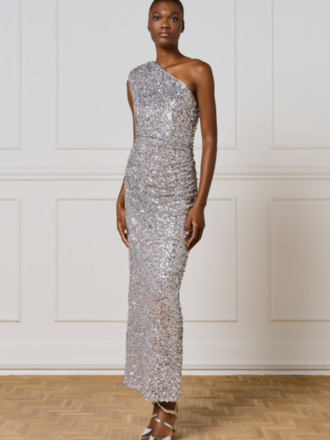 ACCESS ACCESS Jurk glitter zilver ACCESS ACCESS Jurk glitter zilver