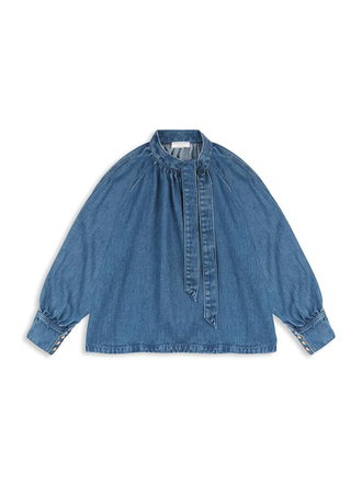 Des Petits Hauts Des Petits Hauts Lou Jeans Blouse middle blue Des Petits Hauts Des Petits Hauts Lou Jeans Blouse middle blue