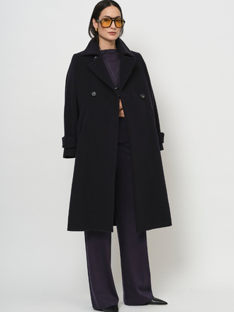 La Salle La Salle Long Coat navy La Salle La Salle Long Coat navy