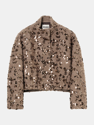 Zenggi Amsterdam Zenggi Amsterdam Sequin Wool Cropped Jacket lama Zenggi Amsterdam Zenggi Amsterdam Sequin Wool Cropped Jacket lama