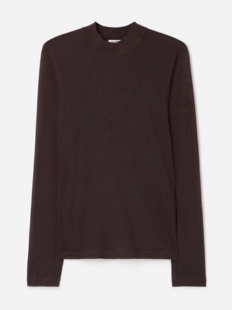 Filippa K Filippa K Lyocell Cashmere Mock neck Shirt brown Filippa K Filippa K Lyocell Cashmere Mock neck Shirt brown