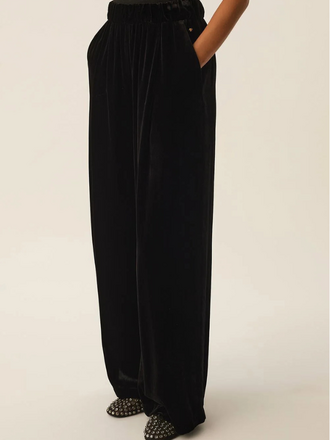 Des Petits Hauts Des Petits Hauts Iris Fluwelen Broek black Des Petits Hauts Des Petits Hauts Iris Fluwelen Broek black