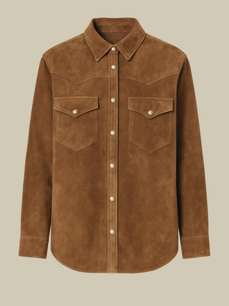 Lois Lois Porter Pocket Suede Blouse bison Lois Lois Porter Pocket Suede Blouse bison