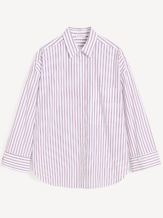 Malene Birger Malene Birger Derris Blouse cabernet stripe
