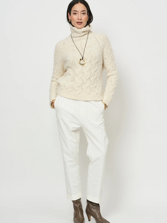 La Salle La Salle Cropped Pants beige