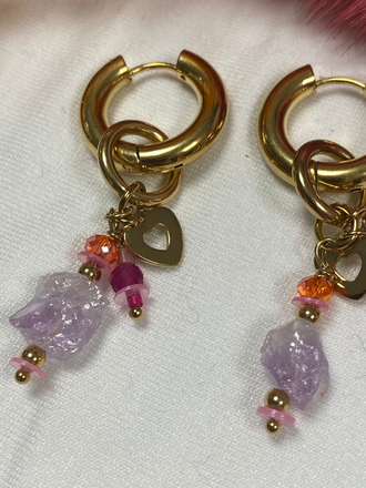 Oorbel Amethyst