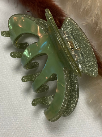 Haarclip Parelmoer groen