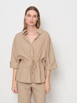 La Salle La Salle Safari Waist Tie Shirt sand