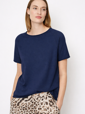 La Salle La Salle Boat Neck Sweater navy