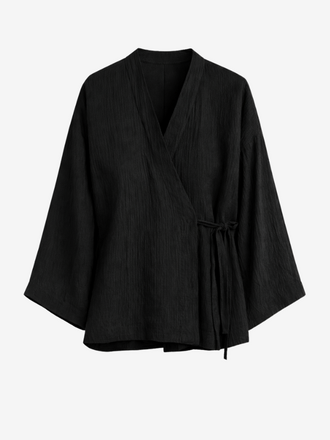 La Salle La Salle Wrap Kimono black