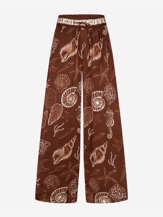 IBANA Ibana Piero Shell Zijde Broek shell marron