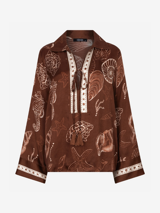 IBANA Ibana Tarya Shell Zijde Blouse shell marron