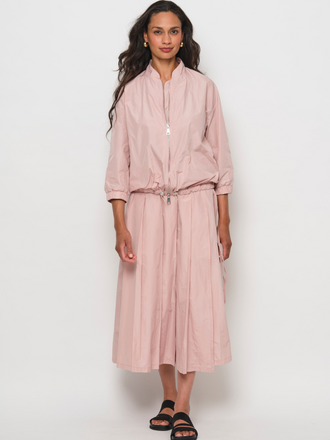 La Salle La Salle Pleated Wrap Skirt mauve