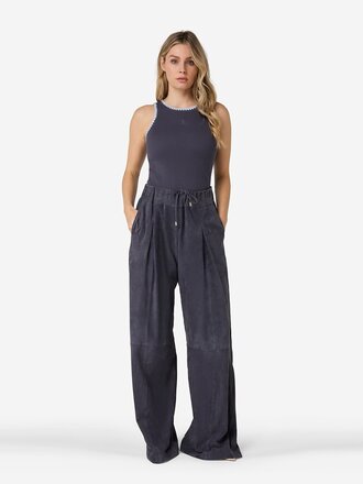 IBANA Ibana Paylin Suede Broek azur grey