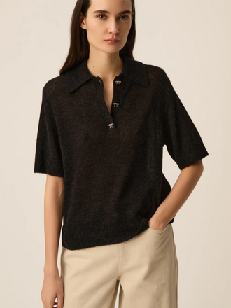 Des Petits Hauts Des Petits Hauts Cowboy Gebreide Polo black