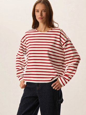 Des Petits Hauts Des Petits Hauts Filoute Shirt Steep rood ecru