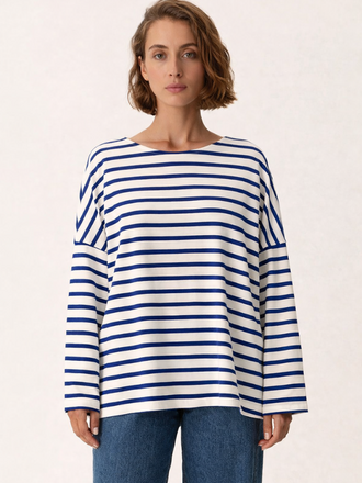 Des Petits Hauts Des Petits Hauts Filly Shirt Steep indigo ecru