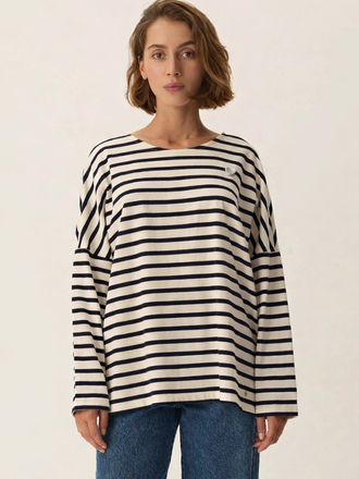 Des Petits Hauts Des Petits Hauts Filly Shirt Steep zwart ecru