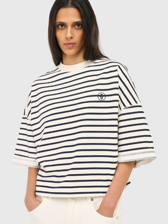 Janice Janice Aiden Shirt blauw wit gestreept