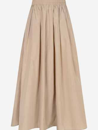 IBANA Ibana Sana Taft Zijde Lange Rok ostra beige
