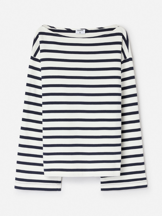 Filippa K Filippa K Cotton Mariner Top white navy